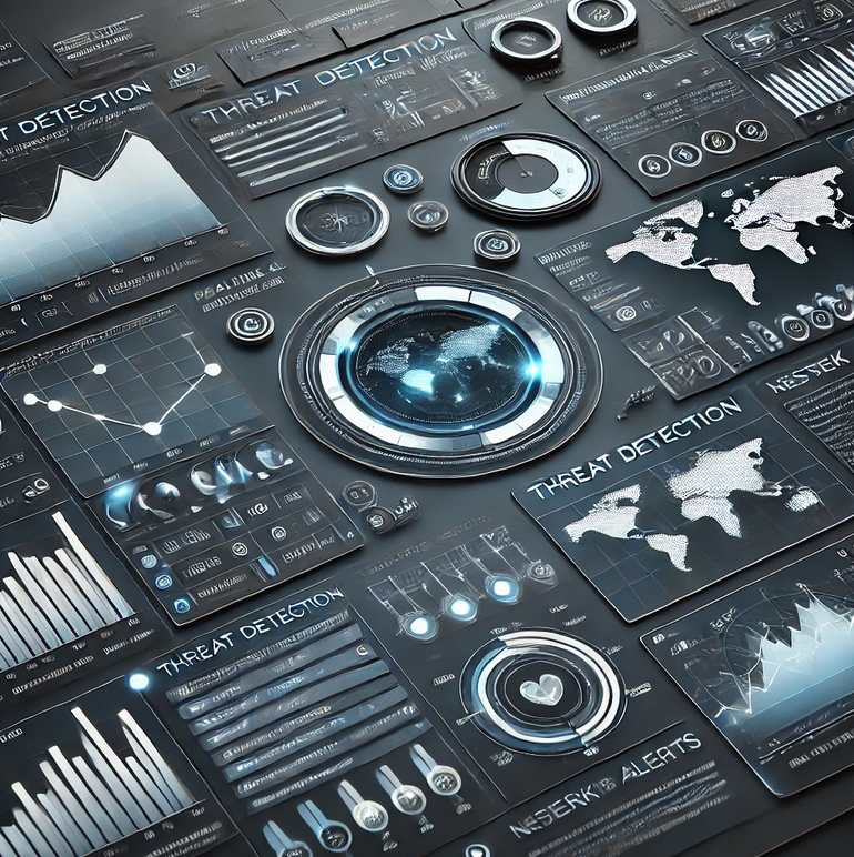 Abstract representation of a security dashboard